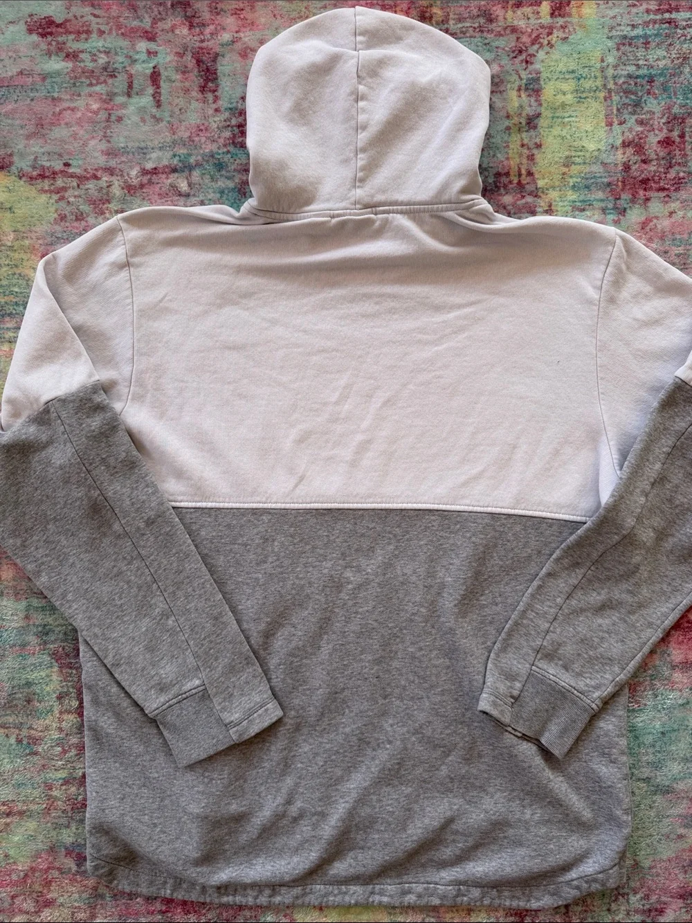 adidas Men’s Two-Tone Hooded Sweatshirt - White & Gray